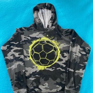BOYS MEDIUM Tek Gear Camo Soccer Hoodie